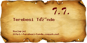 Terebesi Tünde névjegykártya