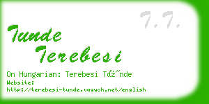 tunde terebesi business card